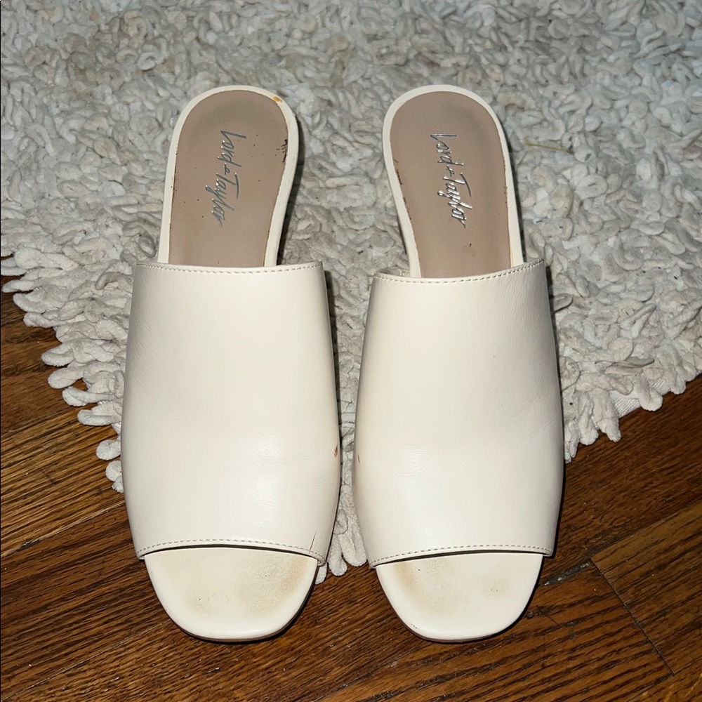 Lord & Taylor Off-White Women's Mules